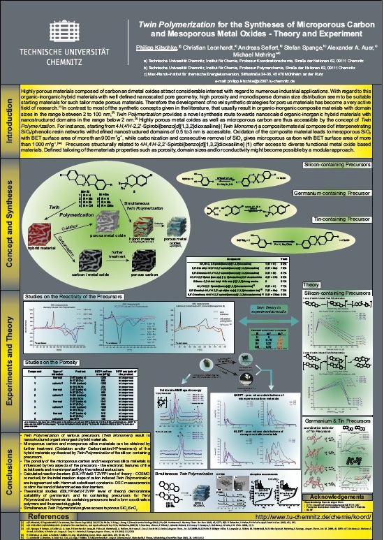 Poster: Twin Polymerization for the Synteses of Microporous Carbon and Mesoporous Metal Oxides ...
